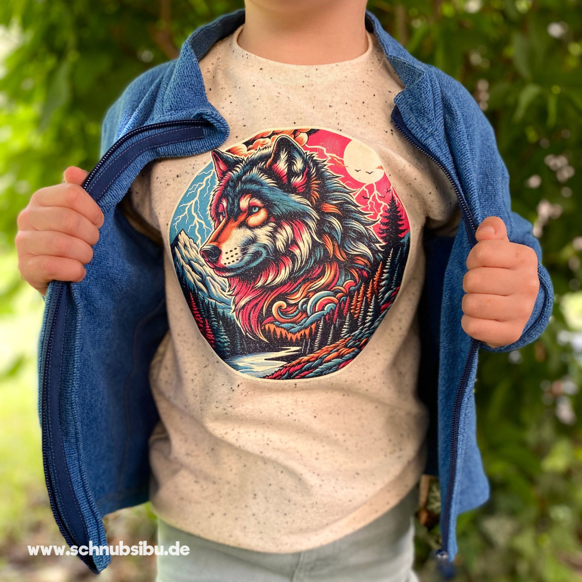 Bügelbild Mystischer Wolf
